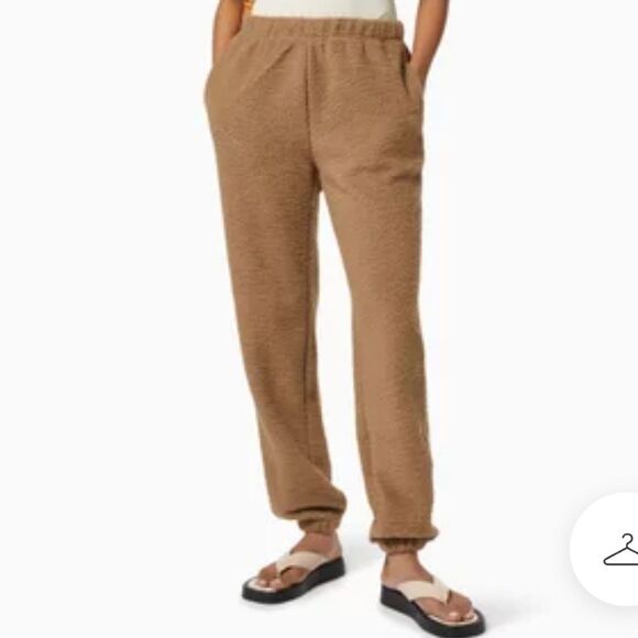Good American Boyfriend Sherpa Fleece Sweatpants Size 3 Large Cozy Loungewear - Picture 1 of 15
